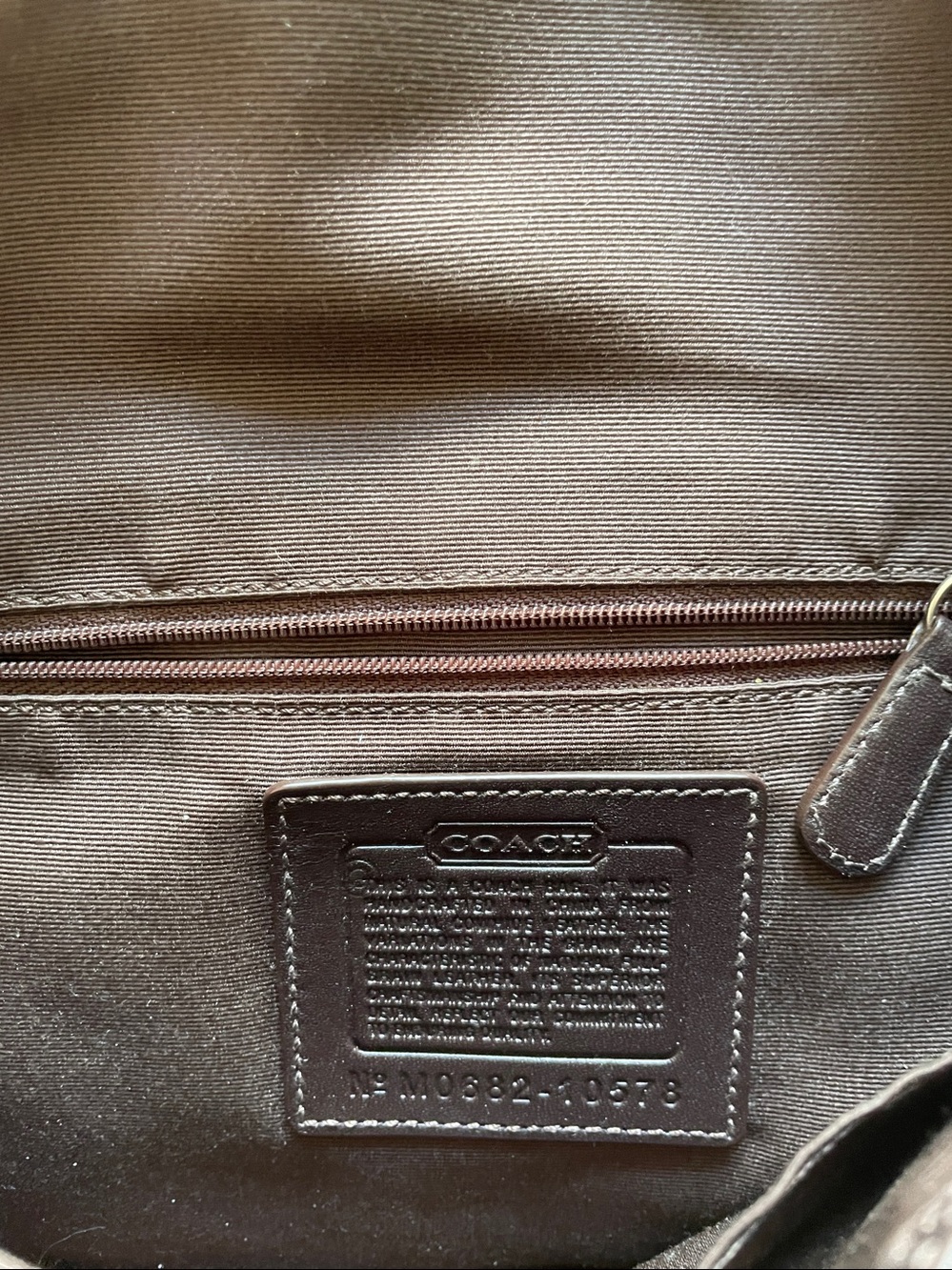 Coach Dark Brown Leather Shoulder Bag with Buckle Accent - Picture 3 of 3